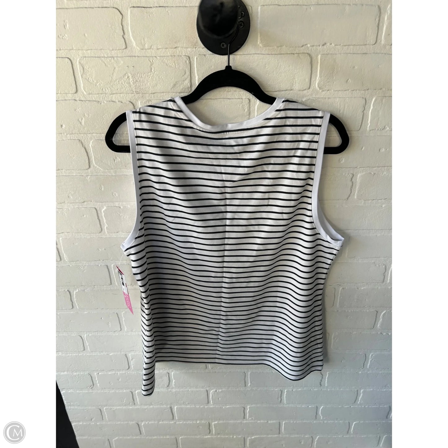 Top Sleeveless Basic By Christian Siriano In Black & White, Size: Xl