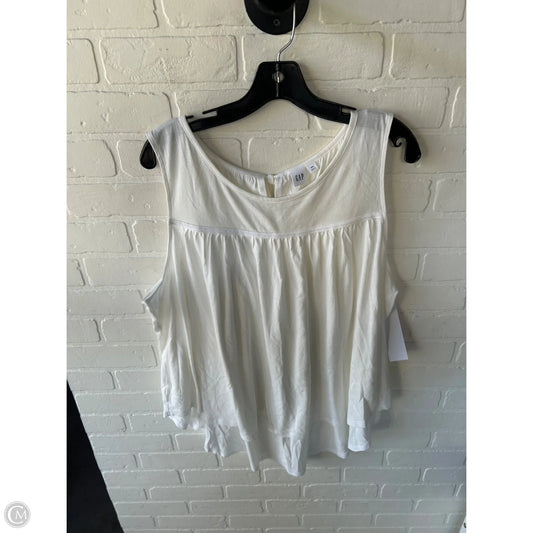 Top Sleeveless By Gap In White, Size: Xxl