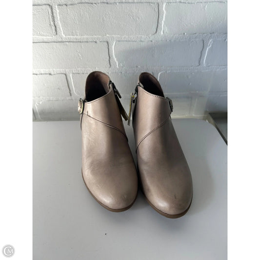 Boots Ankle Heels By Dansko In Tan, Size: 5.5