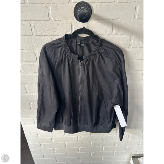 Jacket Moto By Clothes Mentor In Grey, Size: M