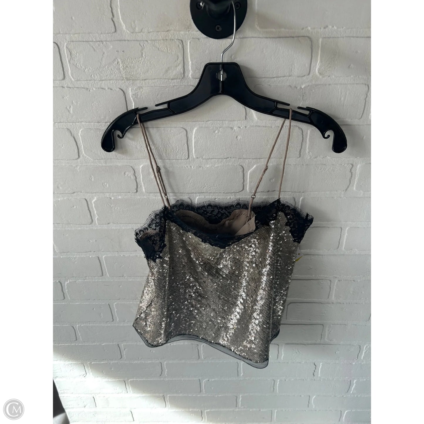 Top Sleeveless By J. Crew In Black & Gold, Size: S