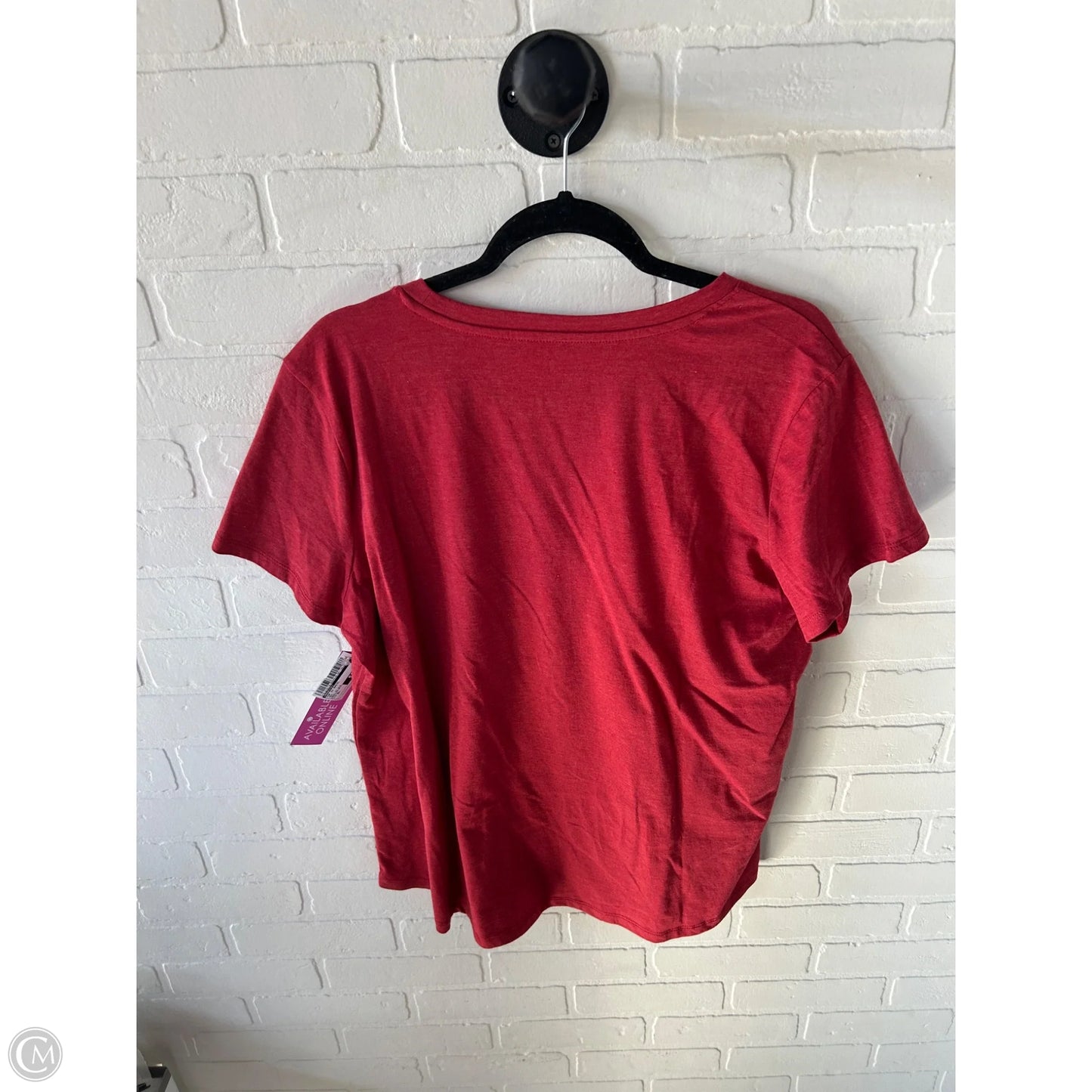 Top Short Sleeve Basic By Maurices In Red, Size: Xl