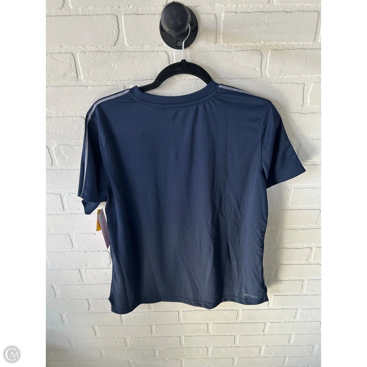 Athletic Top Short Sleeve By Nike In Blue, Size: L