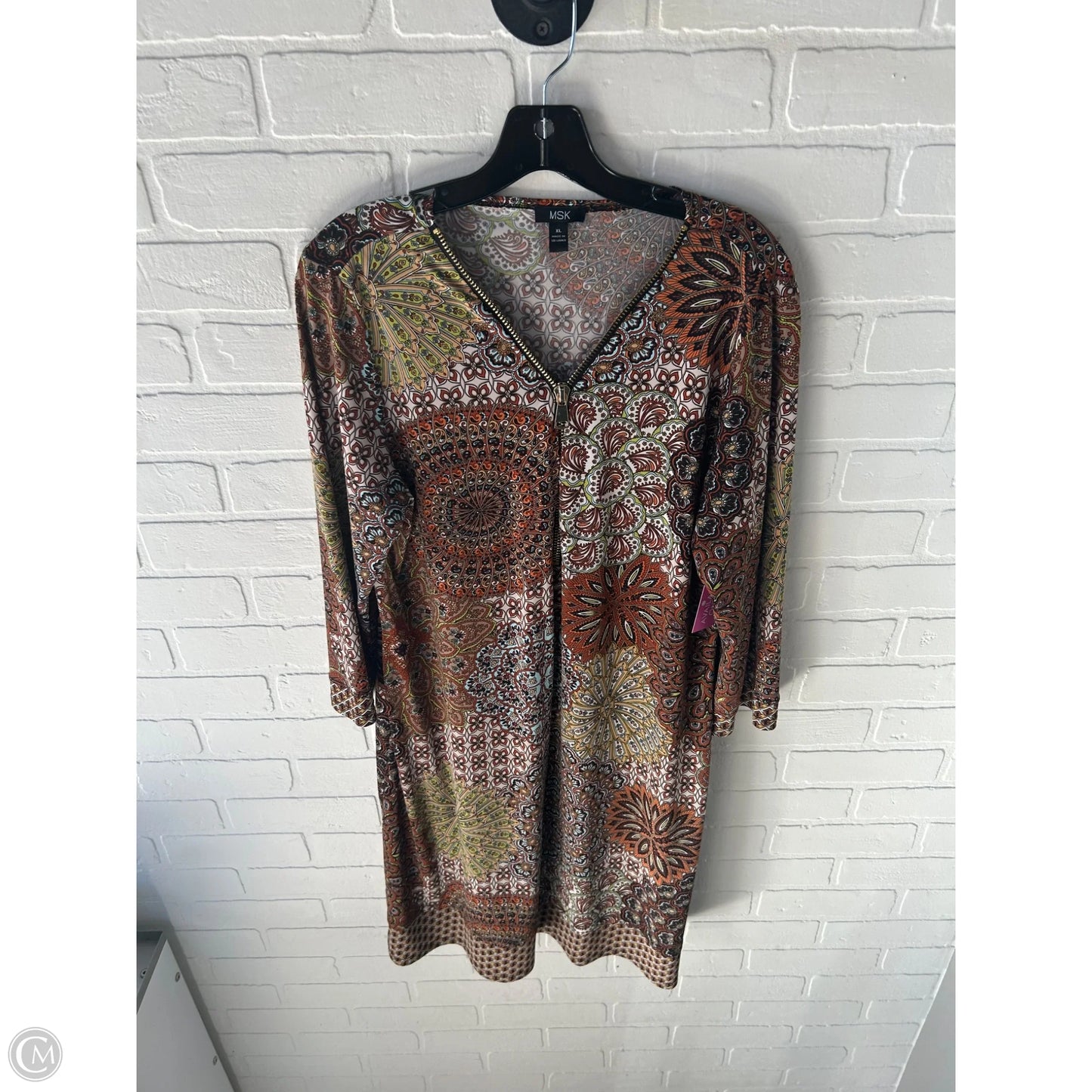 Dress Casual Short By Msk In Brown, Size: Xl