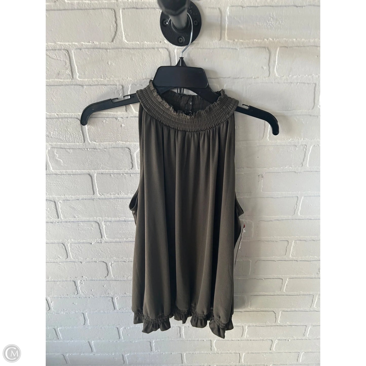 Top Sleeveless By Adrianna Papell In Green, Size: Xl