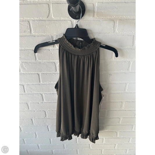 Top Sleeveless By Adrianna Papell In Green, Size: Xl