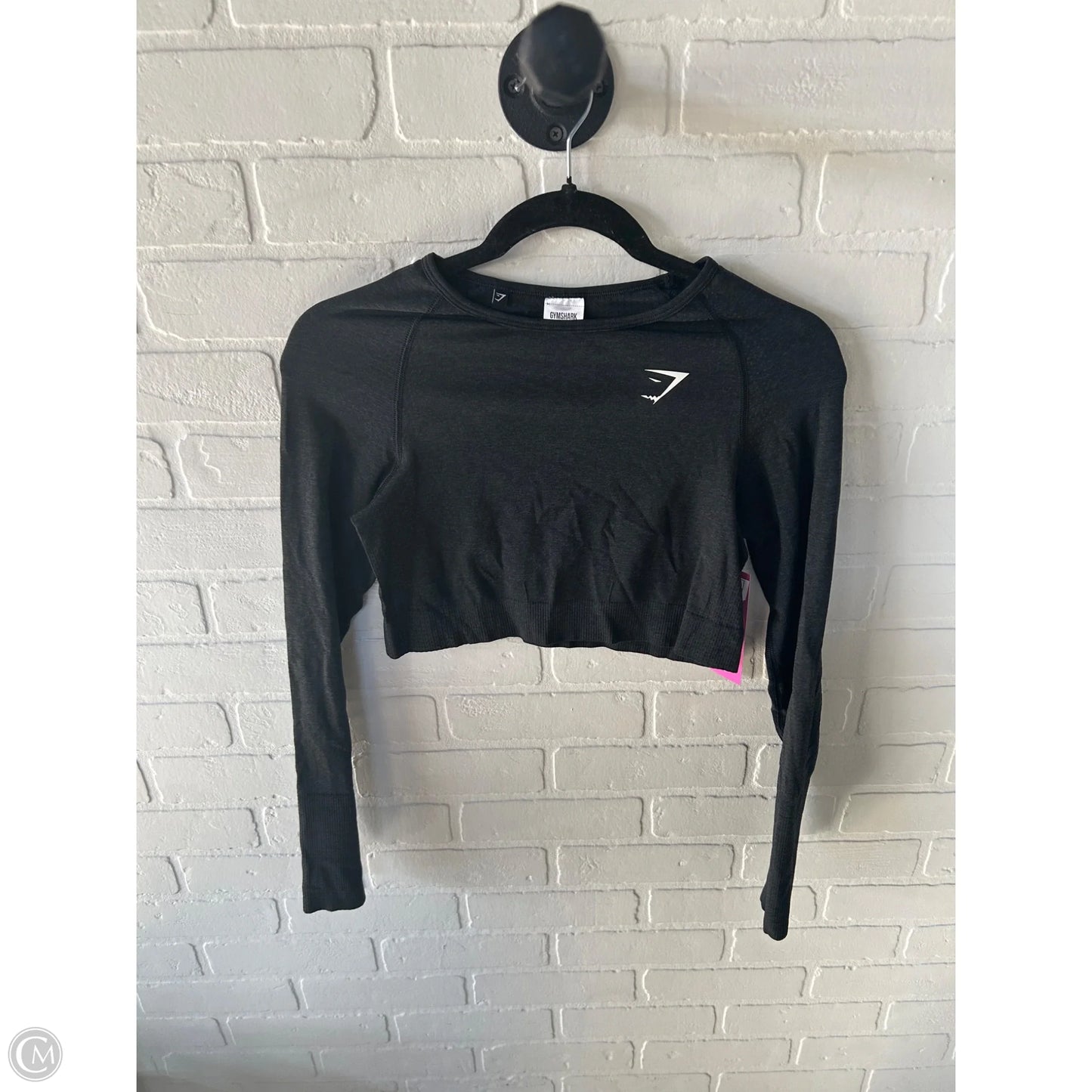 Athletic Top Long Sleeve Crewneck By Gym Shark In Grey, Size: L