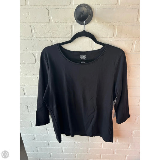 Top 3/4 Sleeve Basic By L.l. Bean In Black, Size: Xl