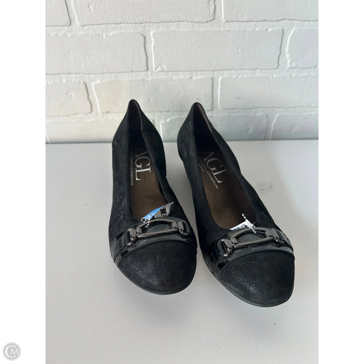 Shoes Heels Kitten By Agl In Black, Size: 10.5