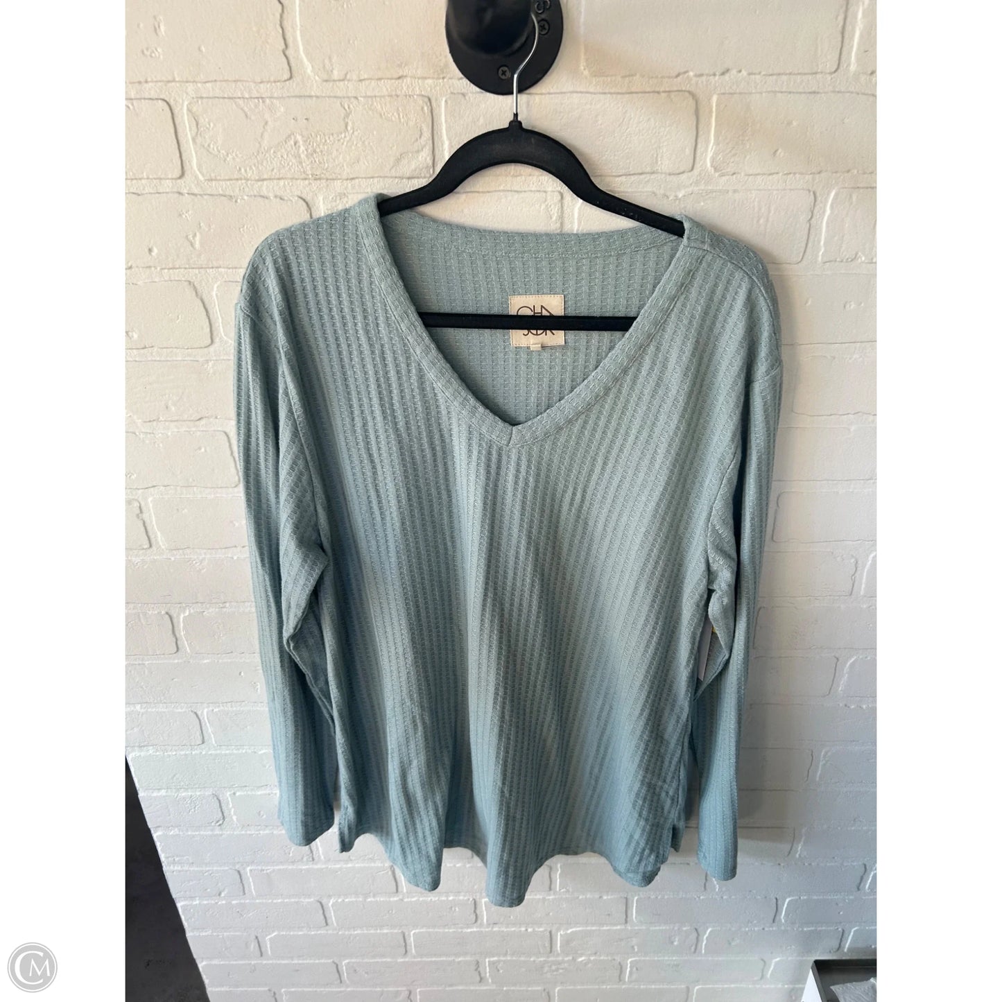 Top Long Sleeve By Chaser In Green, Size: Xxl
