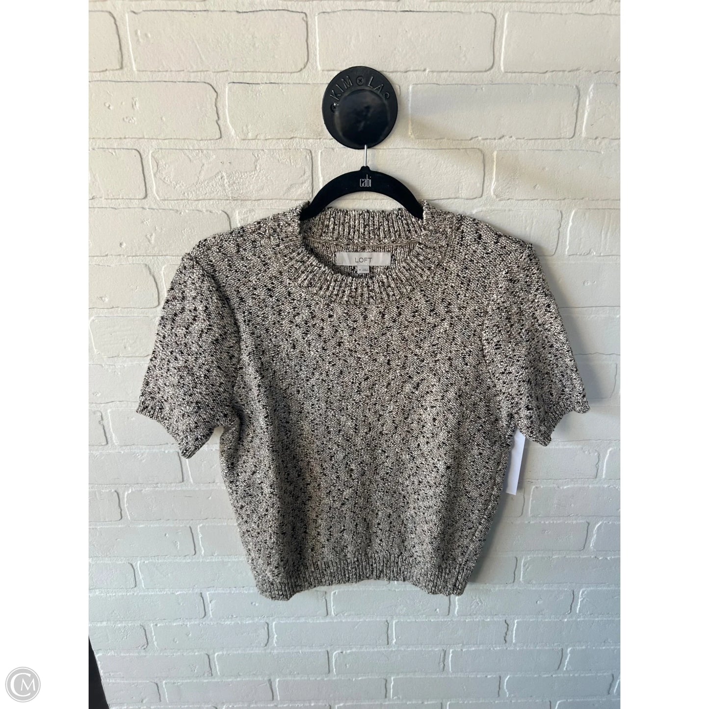 Sweater Short Sleeve By Loft In Brown, Size: M