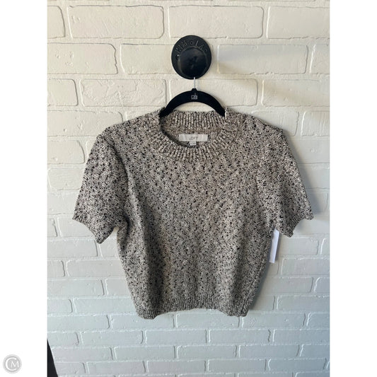 Sweater Short Sleeve By Loft In Brown, Size: M