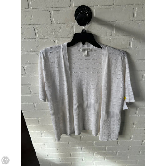 Sweater Cardigan By Christopher And Banks In White, Size: L