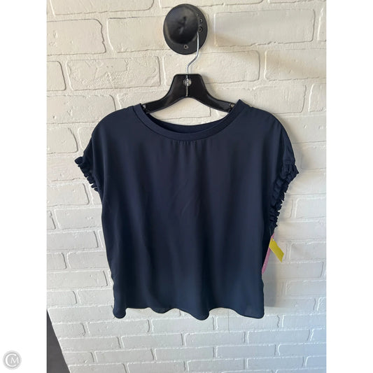 Top Short Sleeve By T Tahari In Blue, Size: M