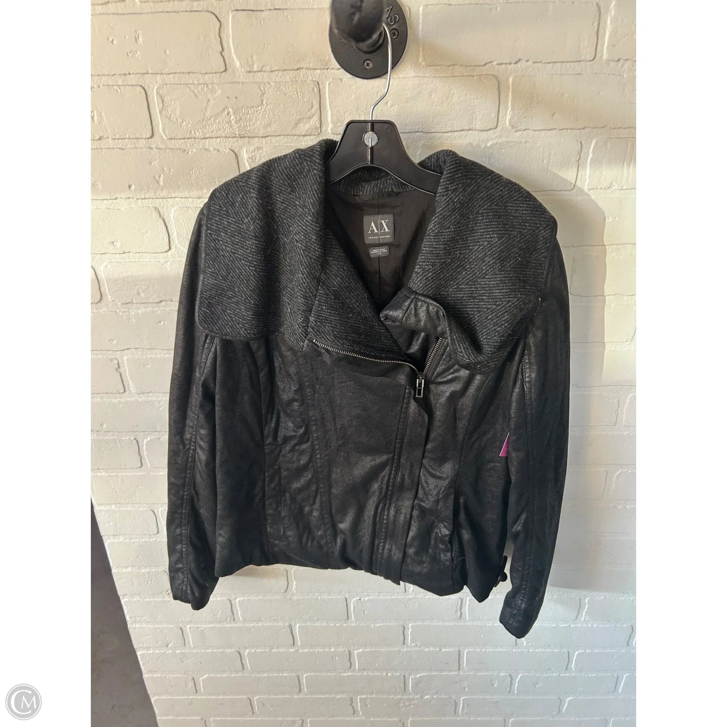 Jacket Moto By Armani Exchange In Black, Size: L