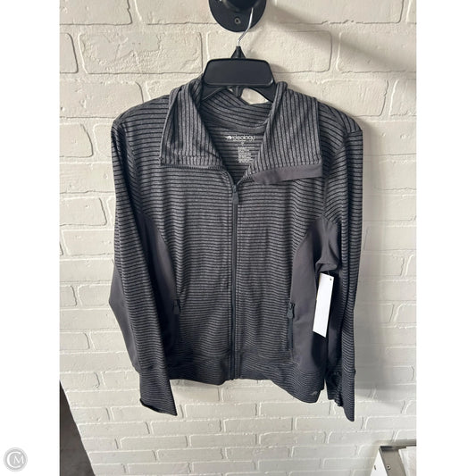 Athletic Jacket By Ideology In Grey, Size: L