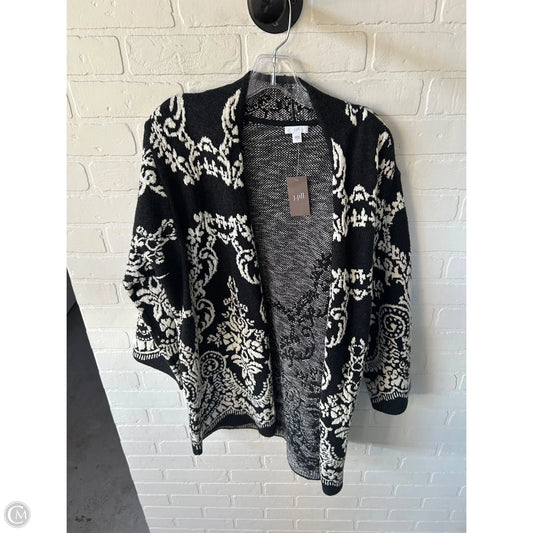Sweater Cardigan By J. Jill In Grey & White, Size: S