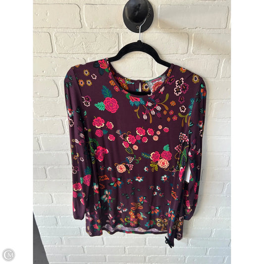 Tunic Long Sleeve By Johnny Was In Purple, Size: M