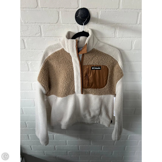 Jacket Fleece By Columbia In Cream & Tan, Size: S