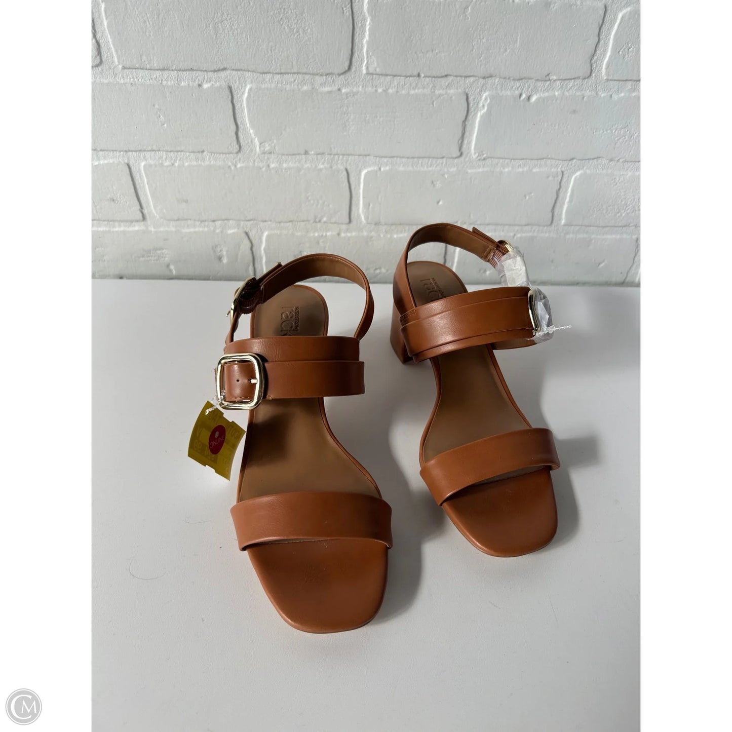 Sandals Heels Block By Cmc In Tan, Size: 8.5