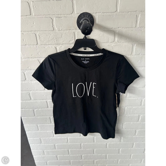 Top Short Sleeve Basic By Rae Dunn In Black & White, Size: M