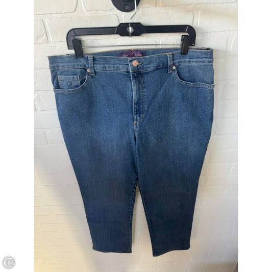 Jeans Straight By Gloria Vanderbilt In Blue Denim, Size: 18