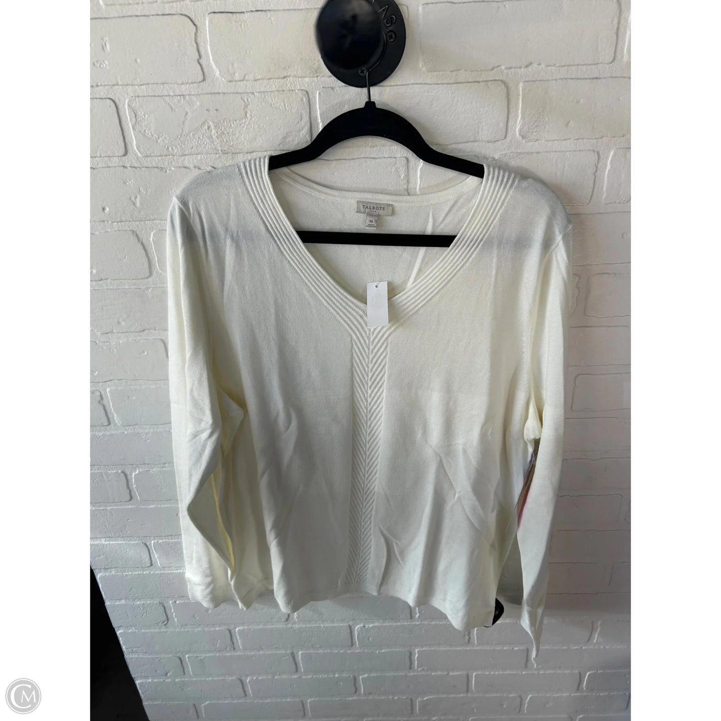 Sweater By Talbots In Cream, Size: Xl