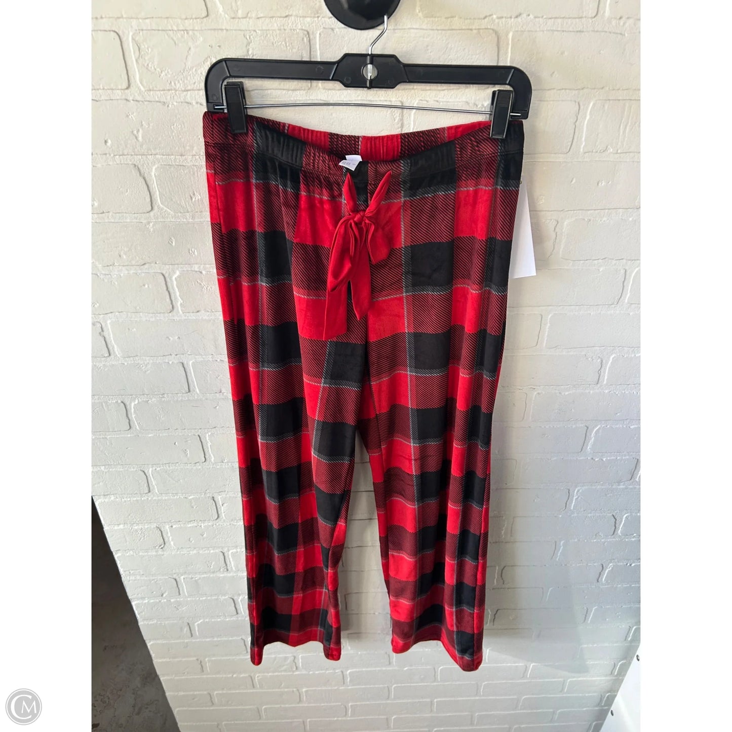Pajama Pants By Stars Above In Black & Red, Size: S