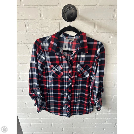 Top Long Sleeve By Clothes Mentor In Blue & Red, Size: M