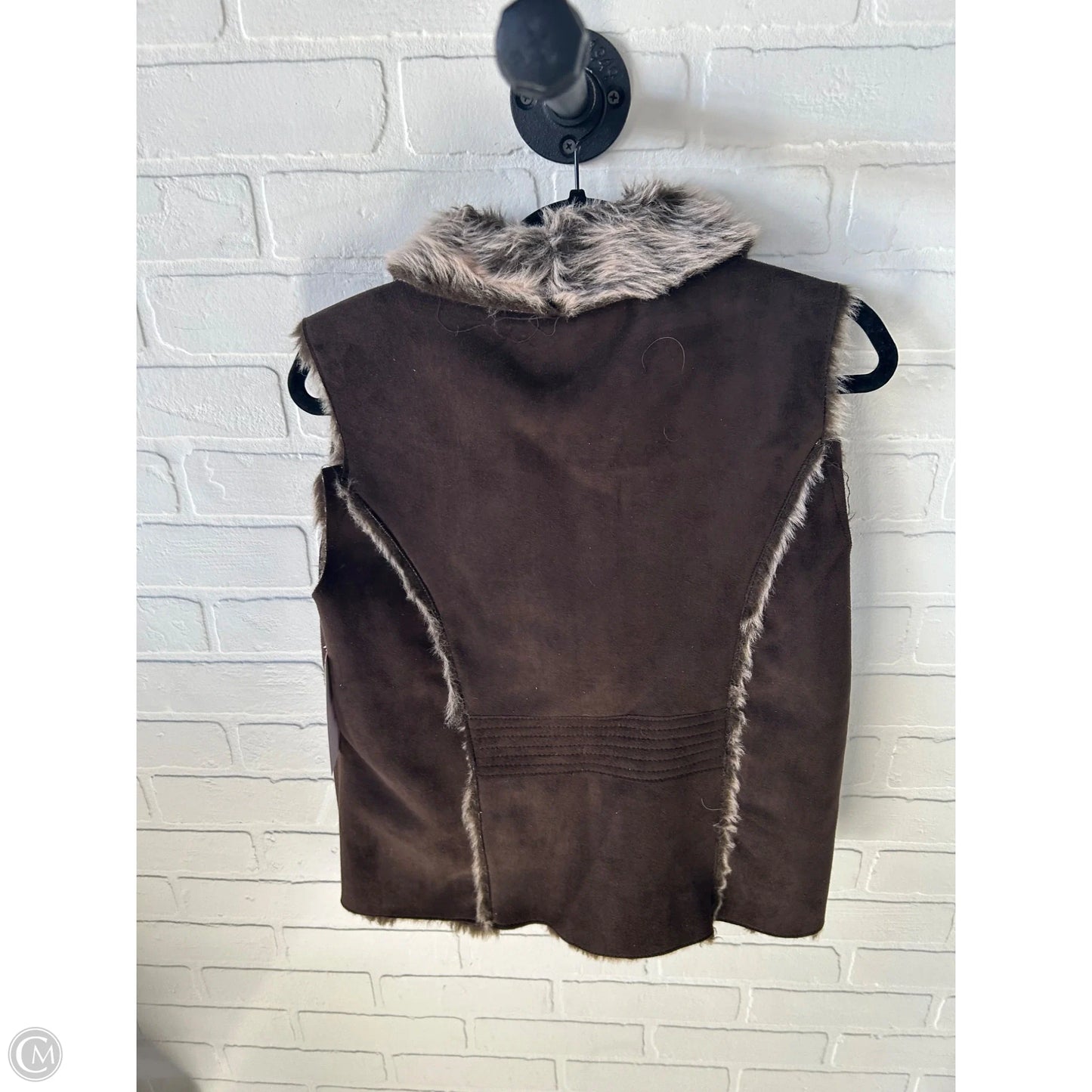 Vest Faux Fur & Sherpa By Dollhouse In Brown, Size: M
