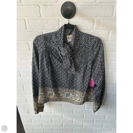 Top 3/4 Sleeve By Cmb In Blue & Tan, Size: Xs