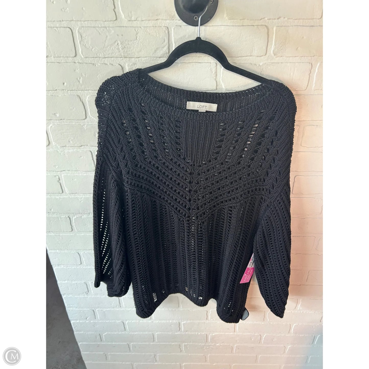 Sweater By Loft In Black, Size: Xl