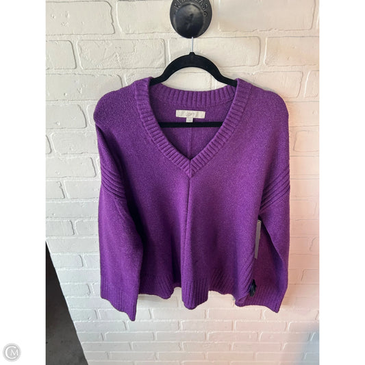 Sweater By Loft In Purple, Size: L