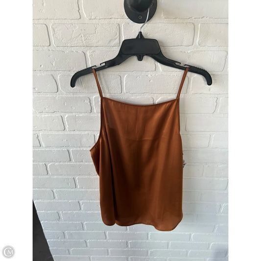Top Sleeveless By Ann Taylor In Brown, Size: L