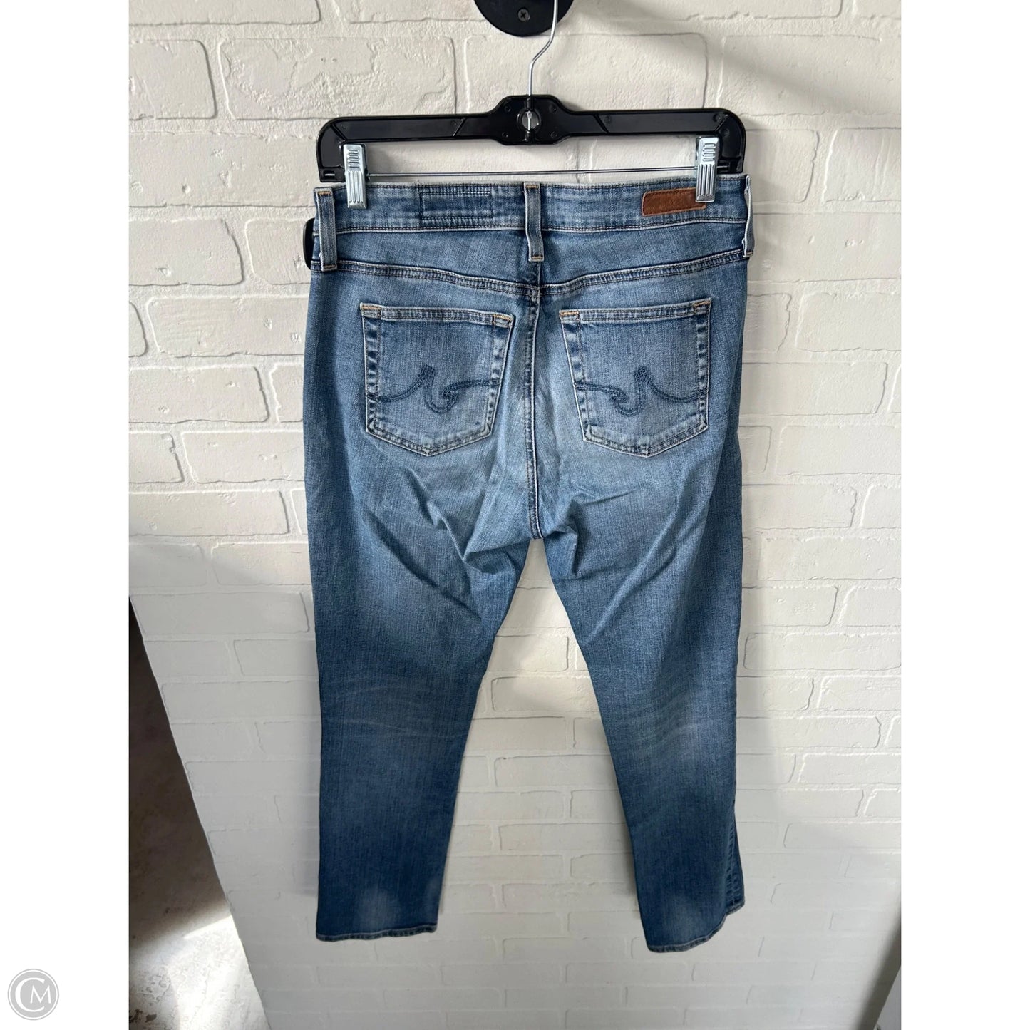 Jeans Straight By Adriano Goldschmied In Blue Denim, Size: 8