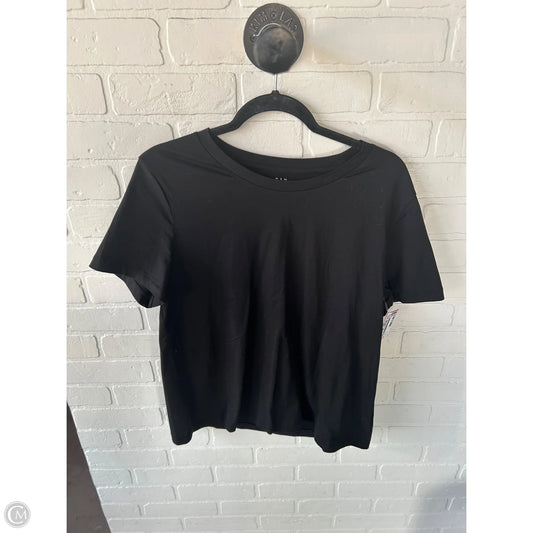 Top Short Sleeve Basic By Gap In Black, Size: L