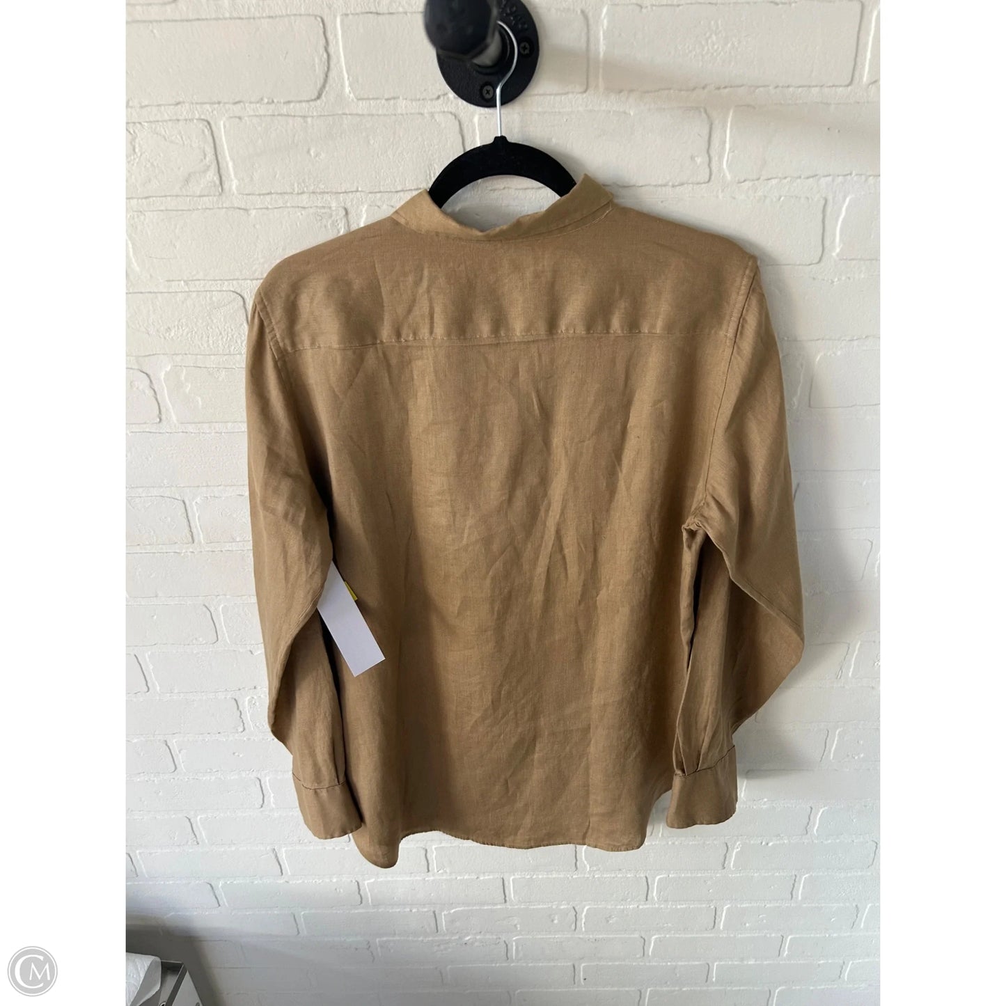 Top Long Sleeve By Lauren By Ralph Lauren In Tan, Size: L