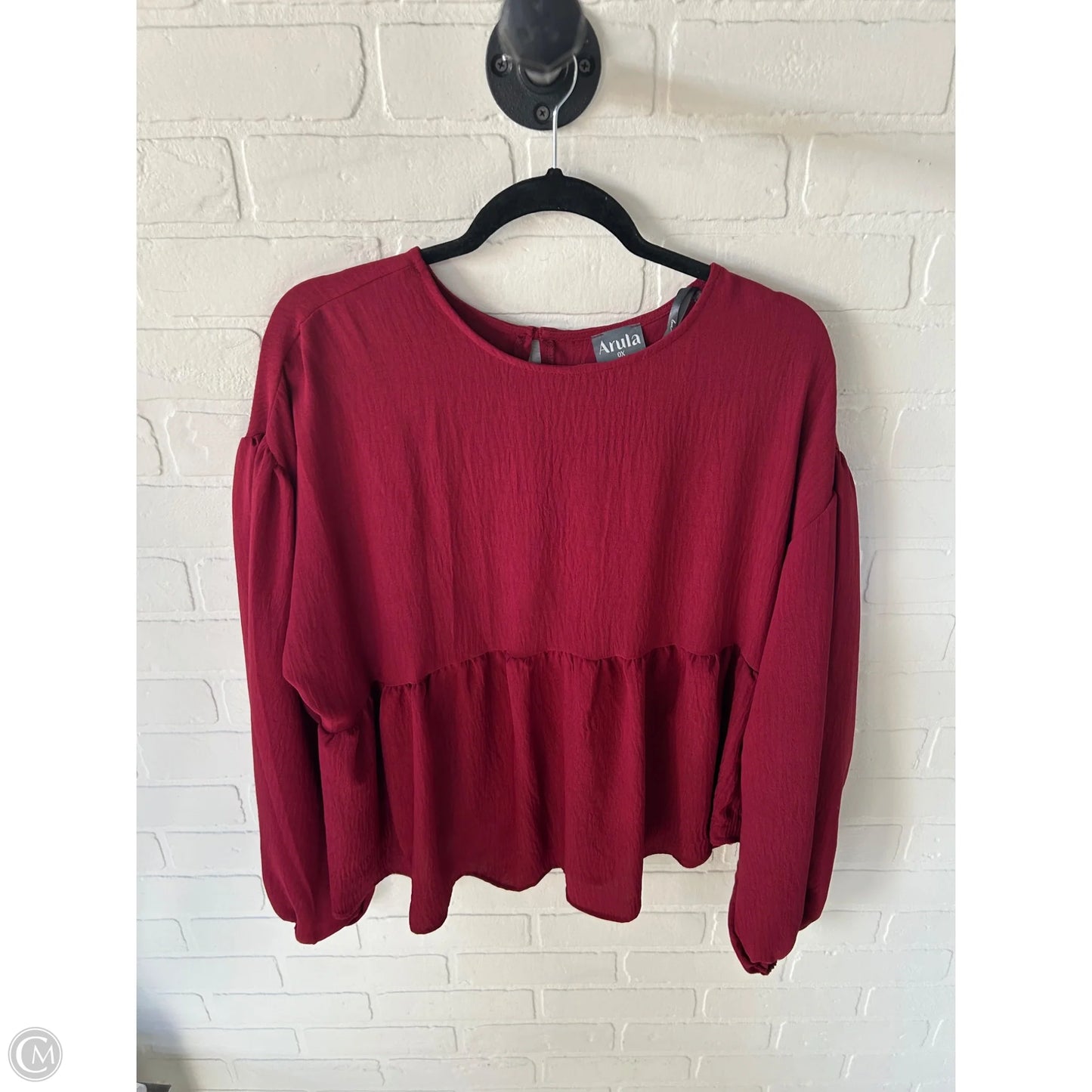 Top Long Sleeve By Arula In Red, Size: 0x