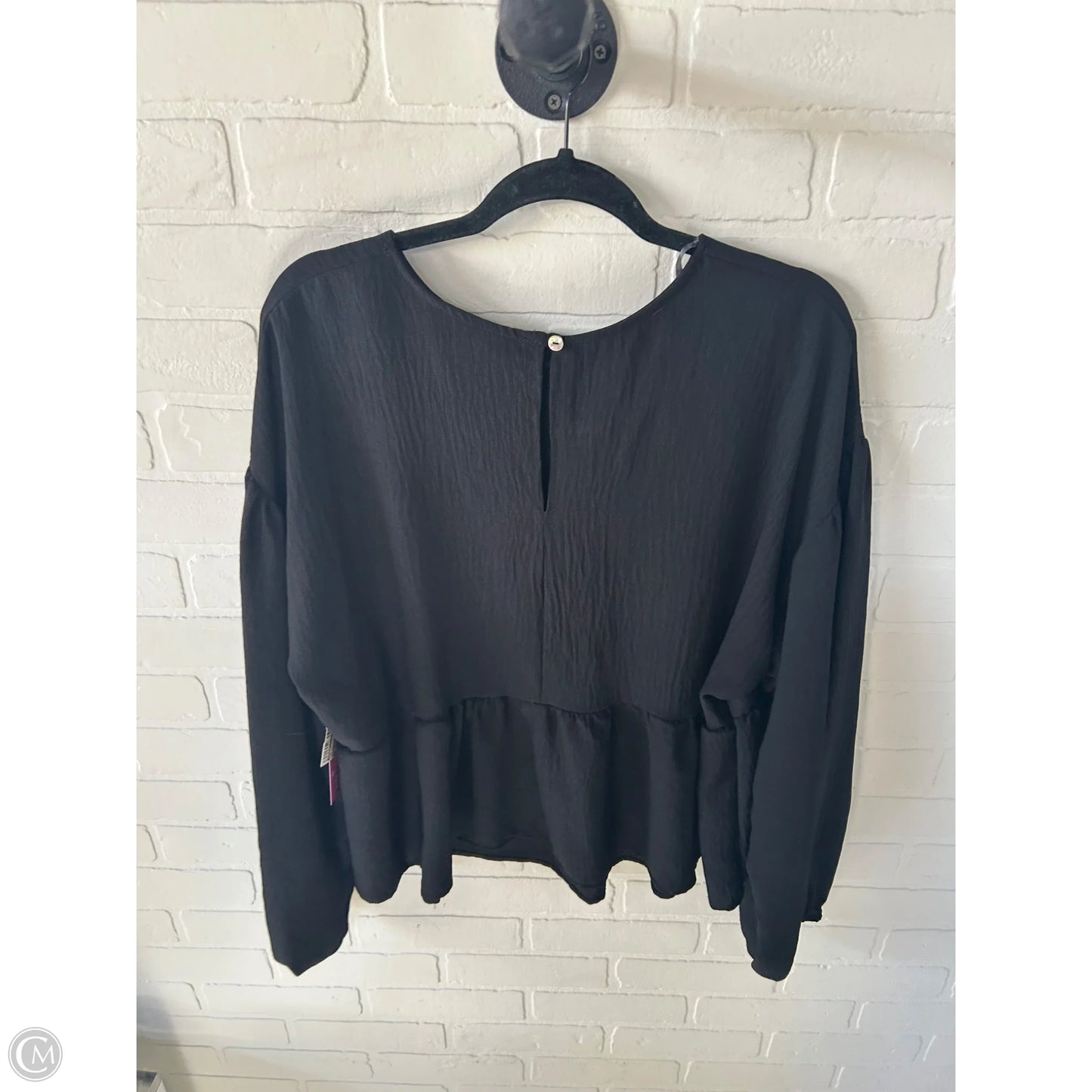 Top Long Sleeve By Arula In Black, Size: 1x