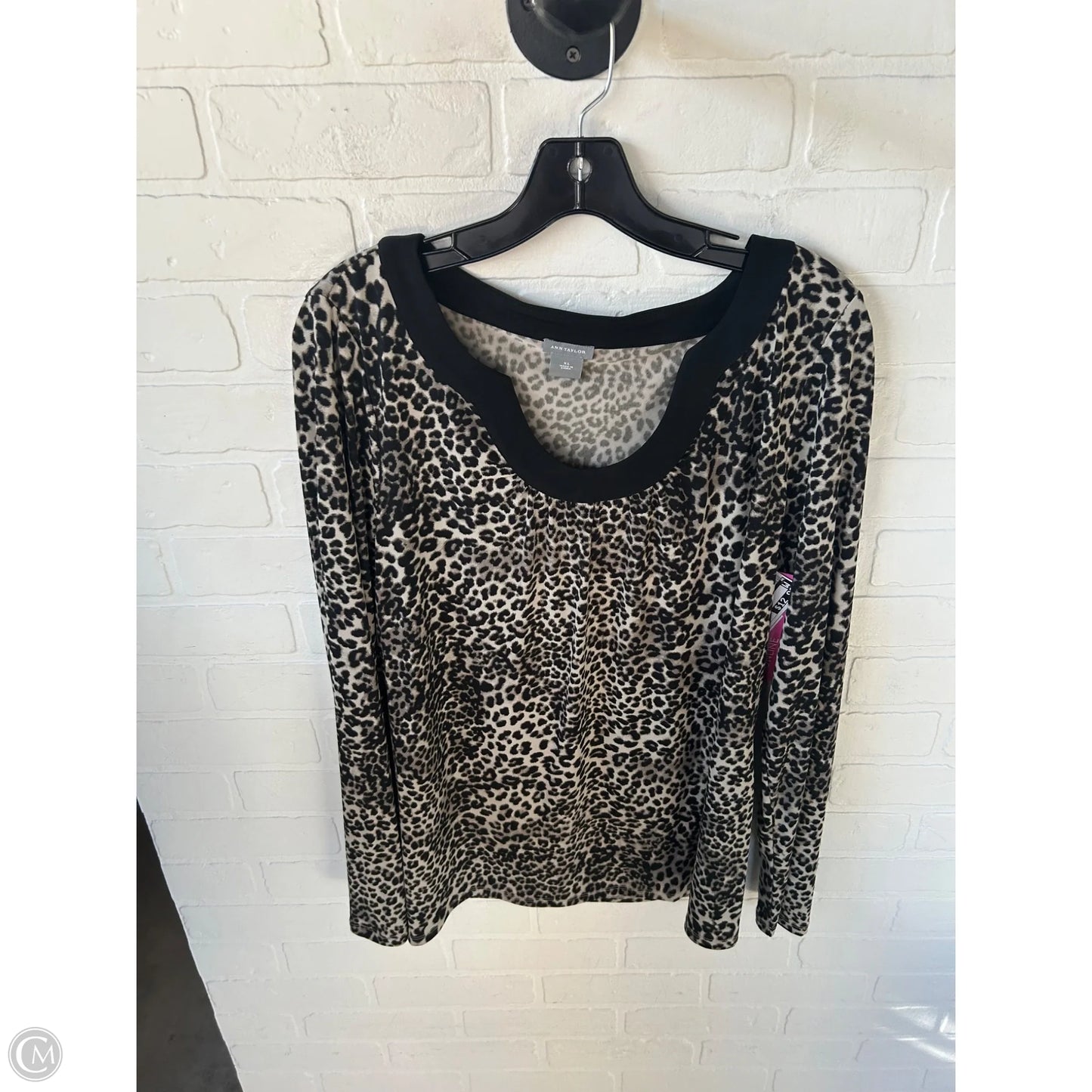 Top Long Sleeve By Ann Taylor In Animal Print, Size: Xl