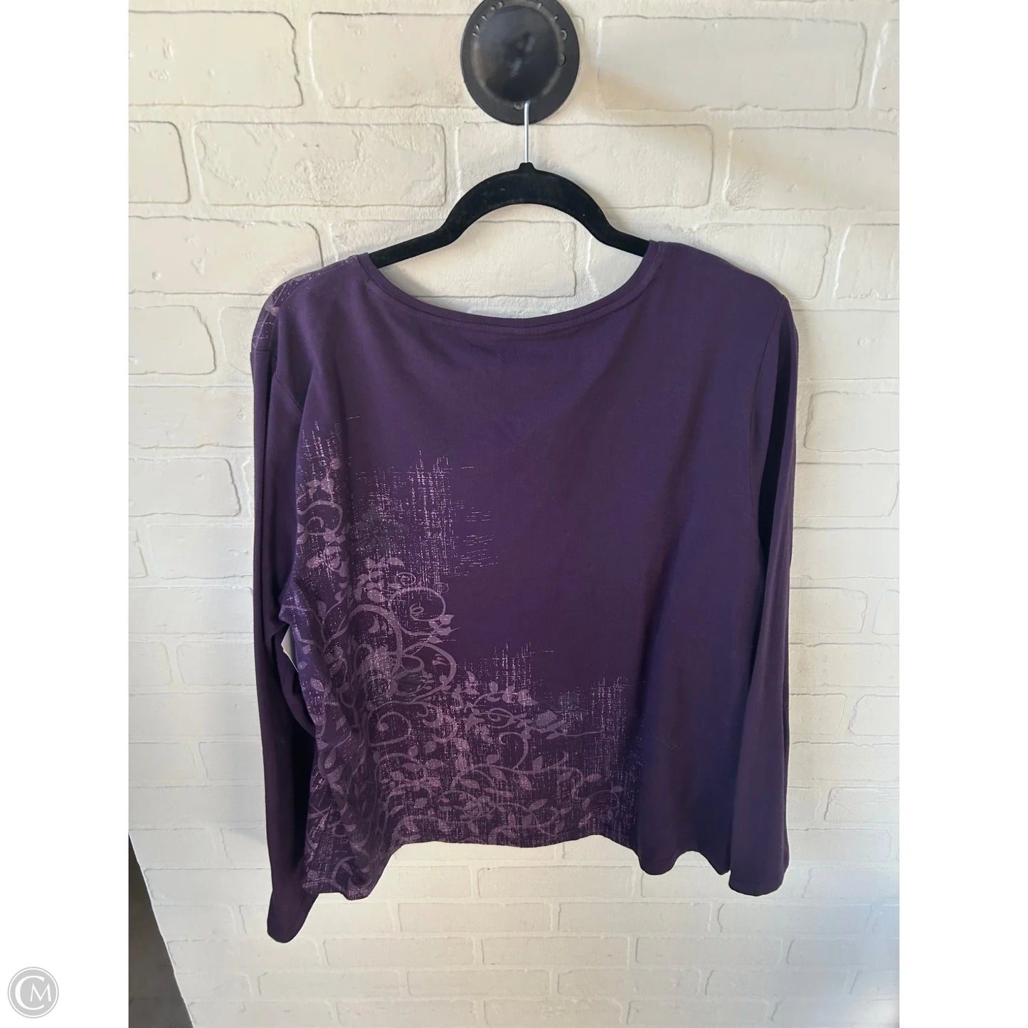 Top Long Sleeve By Coldwater Creek In Purple, Size: Xl