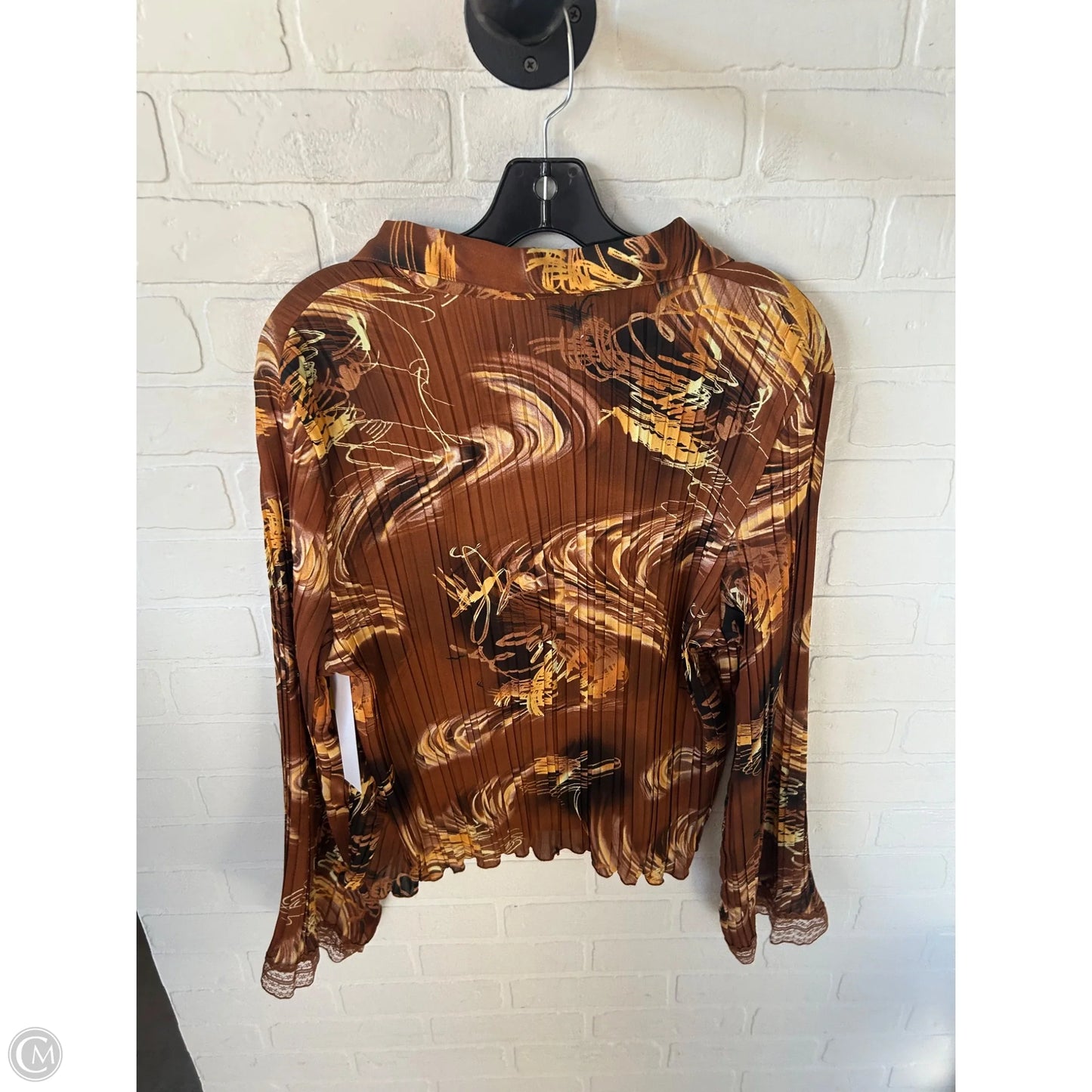 Top Long Sleeve By Clothes Mentor In Brown, Size: Xl