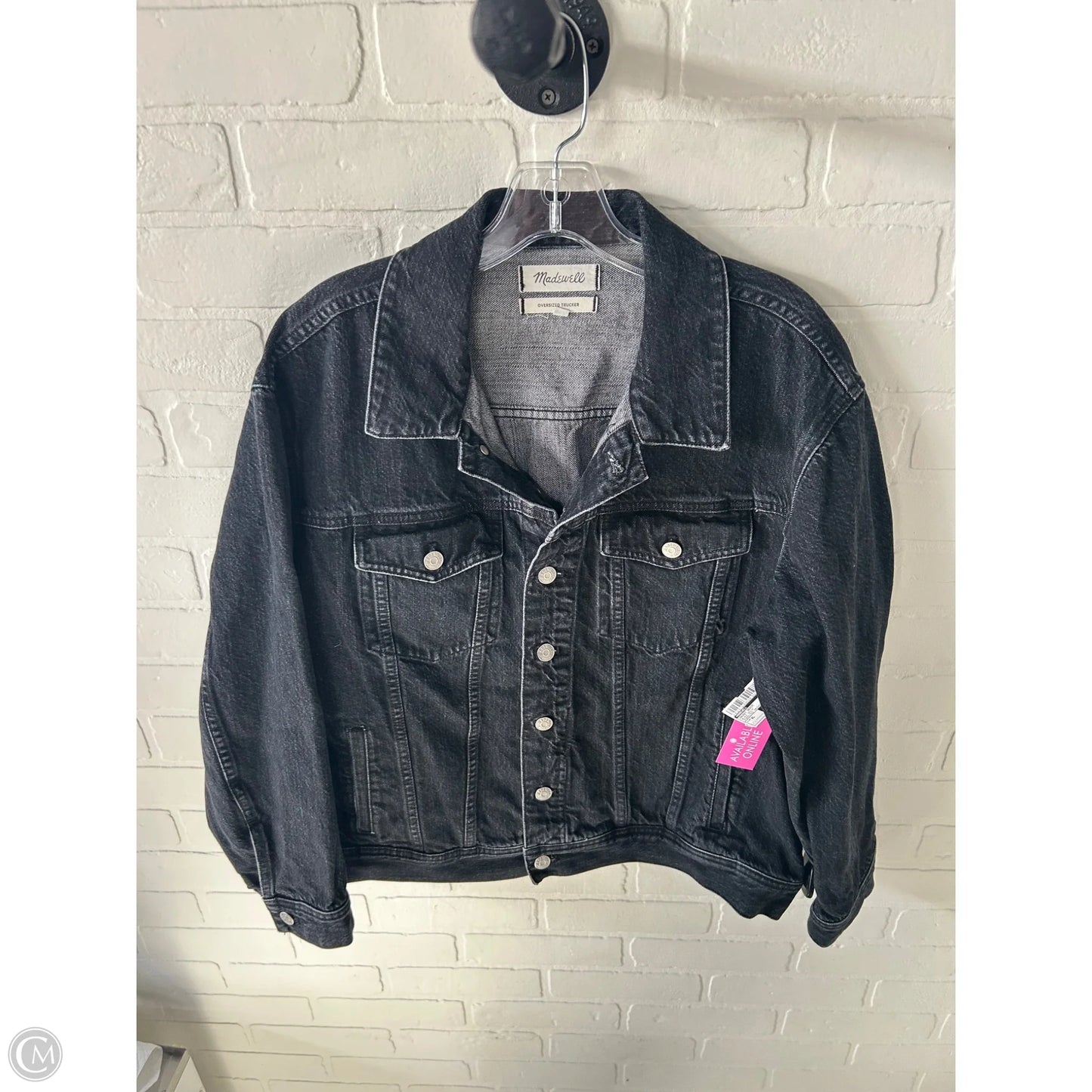 Jacket Denim By Madewell In Black Denim, Size: Xl