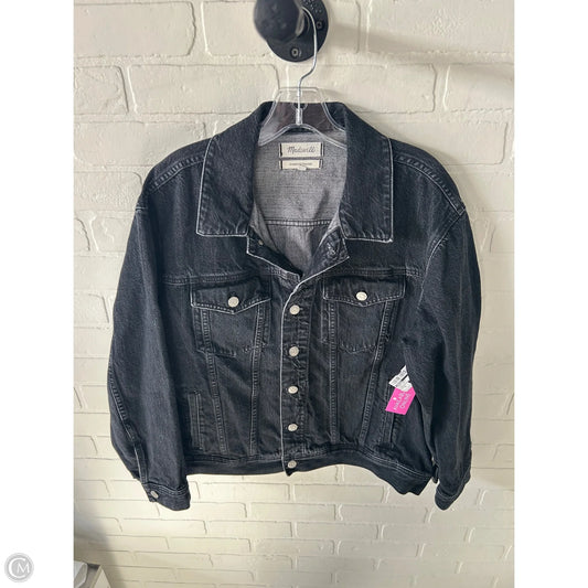 Jacket Denim By Madewell In Black Denim, Size: Xl