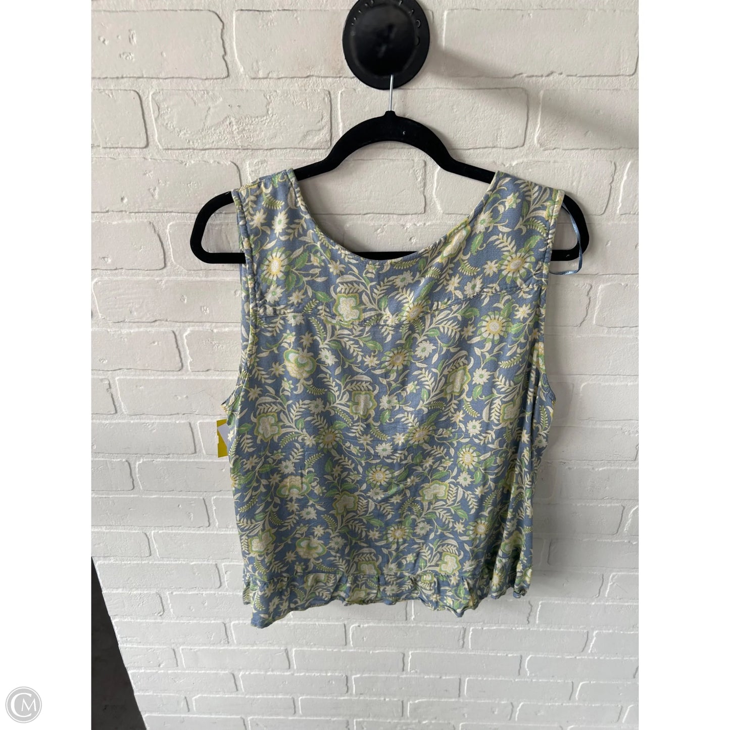 Top Sleeveless By Lucky Brand In Blue & Green, Size: Xl