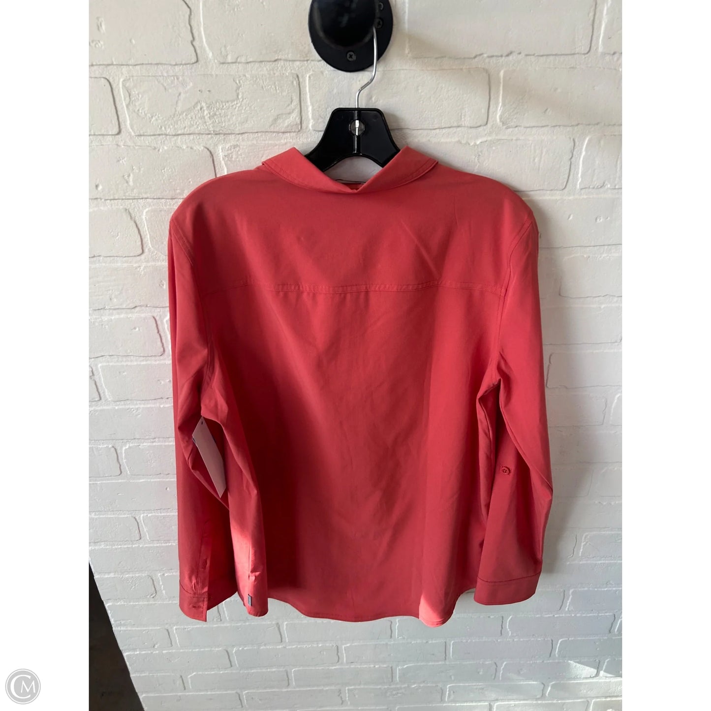 Top Long Sleeve By Eddie Bauer In Orange, Size: M