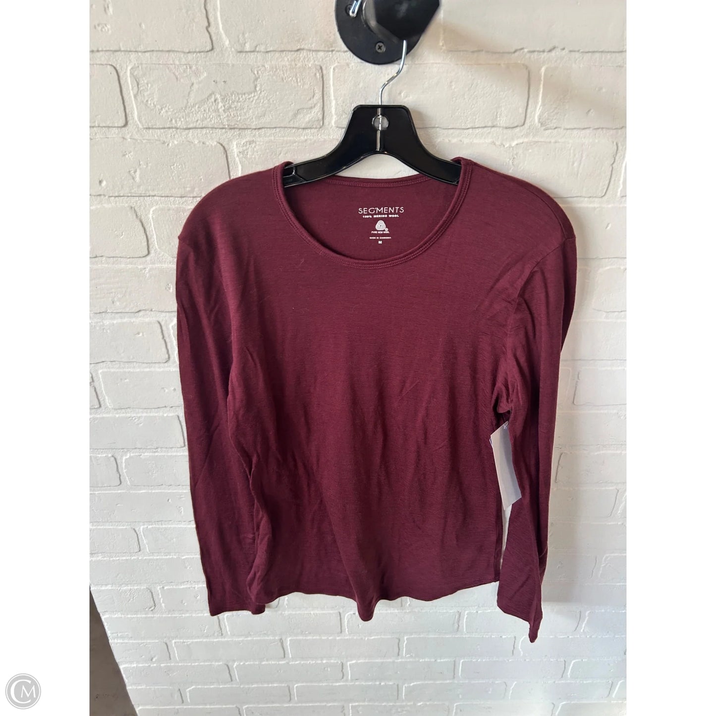 Top Long Sleeve Basic By Clothes Mentor In Red, Size: M