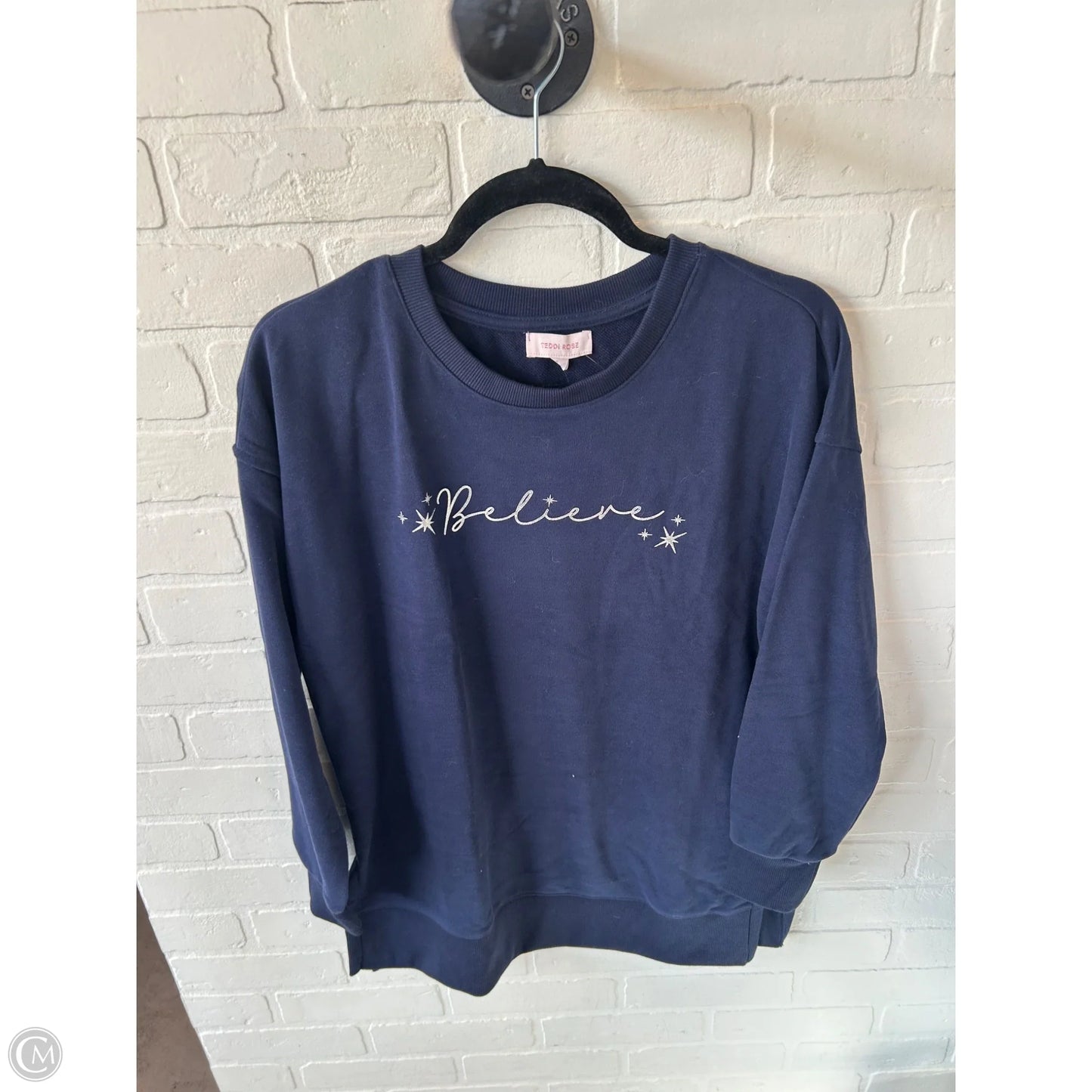 Sweatshirt Crewneck By Clothes Mentor In Blue, Size: S
