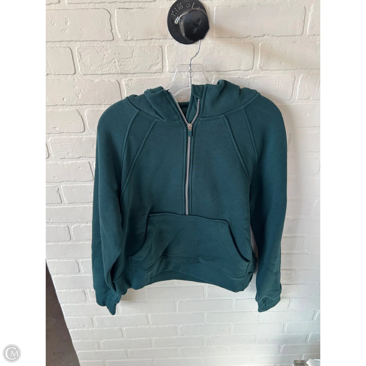 Sweatshirt Hoodie By Danskin In Green, Size: M