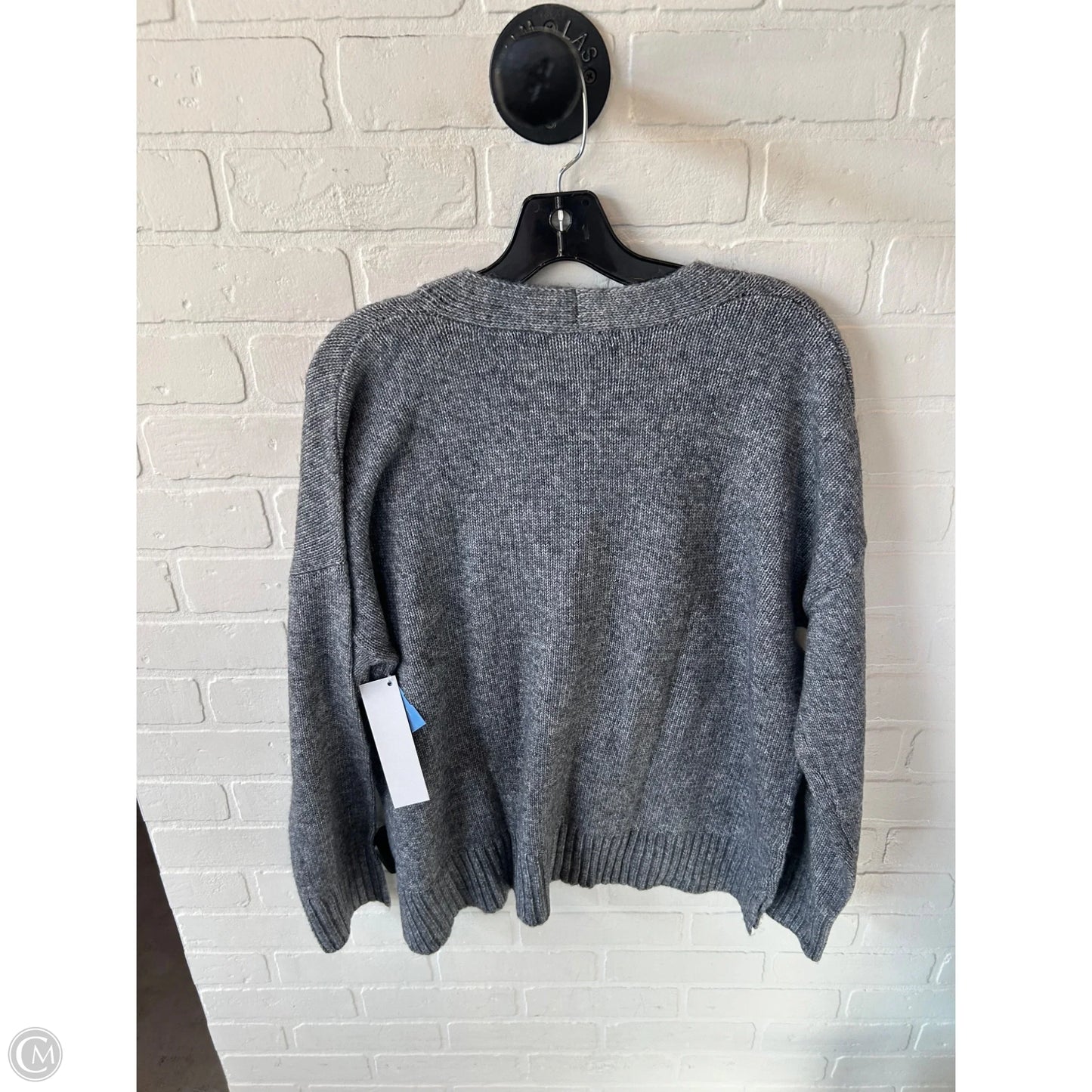 Sweater Cardigan By Ella Moss In Grey, Size: S